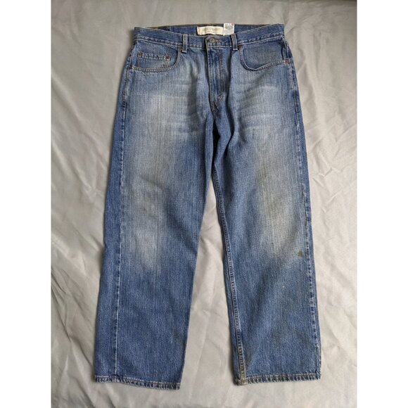 Vintage Levis 569 Jeans Loose Straight 100% Cotton Light Wash Mens Size 34X29 - Picture 1 of 14
